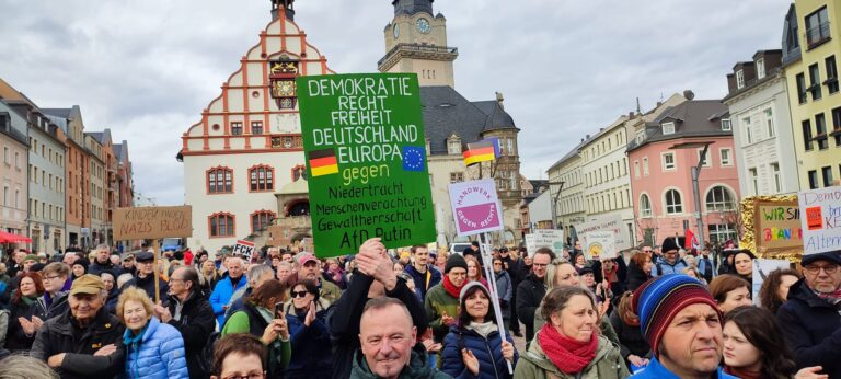 „Nie Wieder ist Jetzt“ Demokratie in Plauen am 18. Feb. 2024